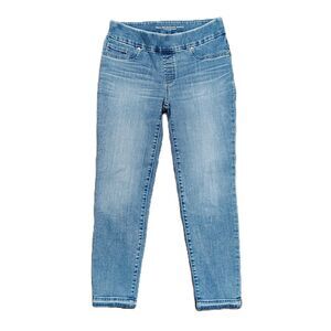 CHICO'S Pull On Jegging Ankle Mid Rise Stretch Jeans US 2 Chico's 00 Light Wash